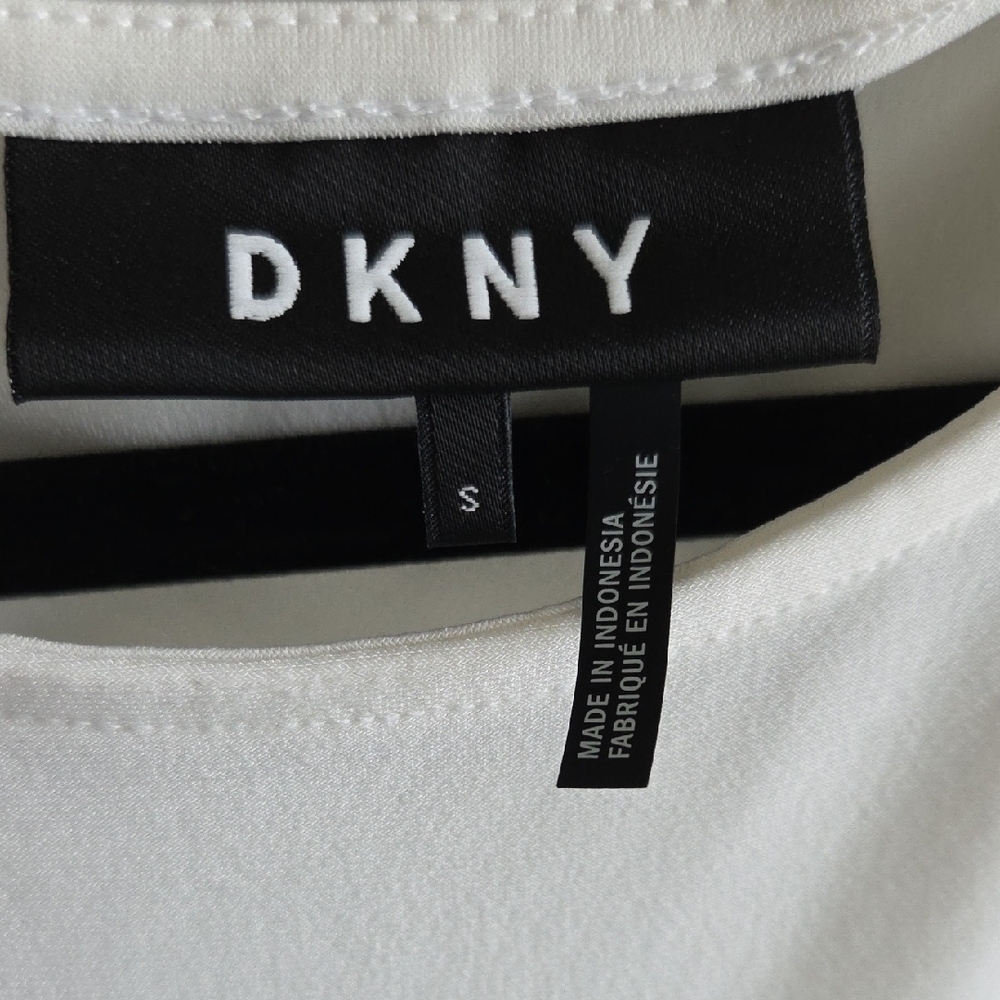 DKNY White Ruched Tank Top - Picture 3 of 4